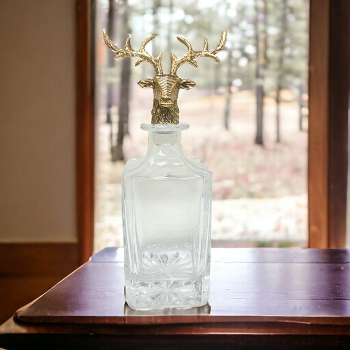 Gold Stag Deer Decanter