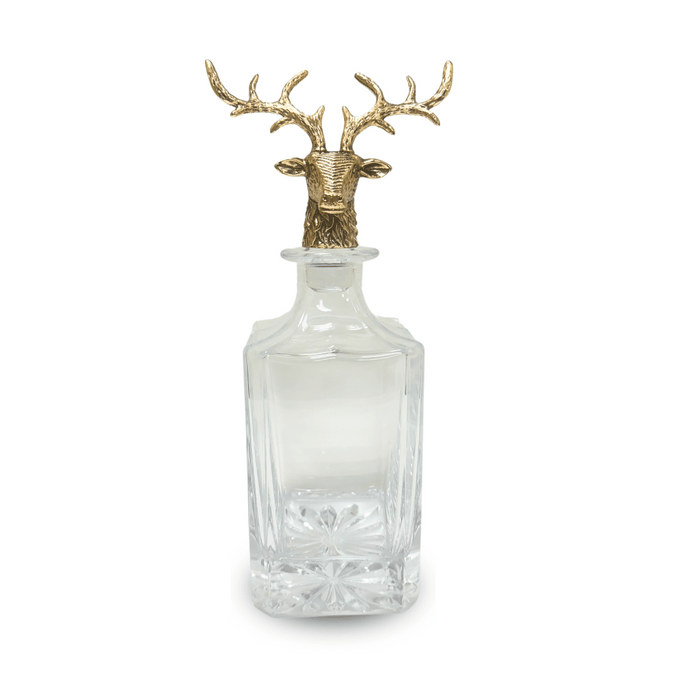 Gold Stag Deer Decanter