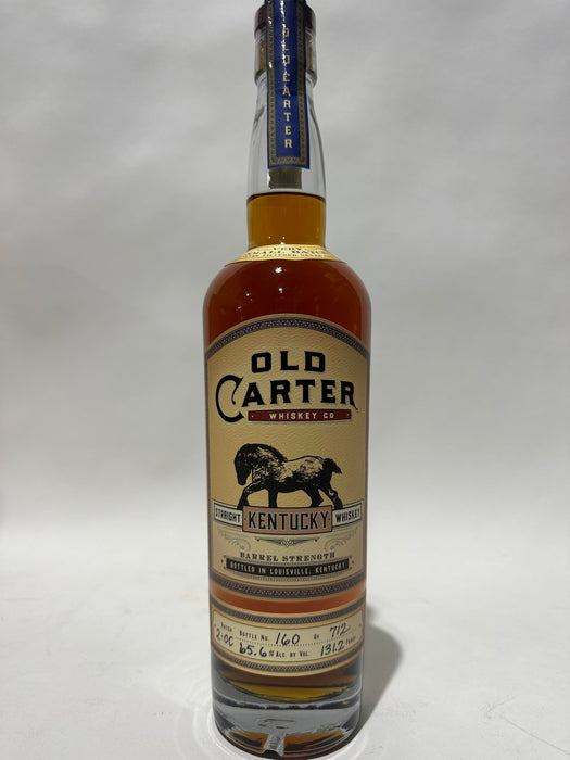 Old Carter Very Small Batch 2-OC Barrel strength Straight Kentucky Whiskey 131.2 proof Btl 160 of 712