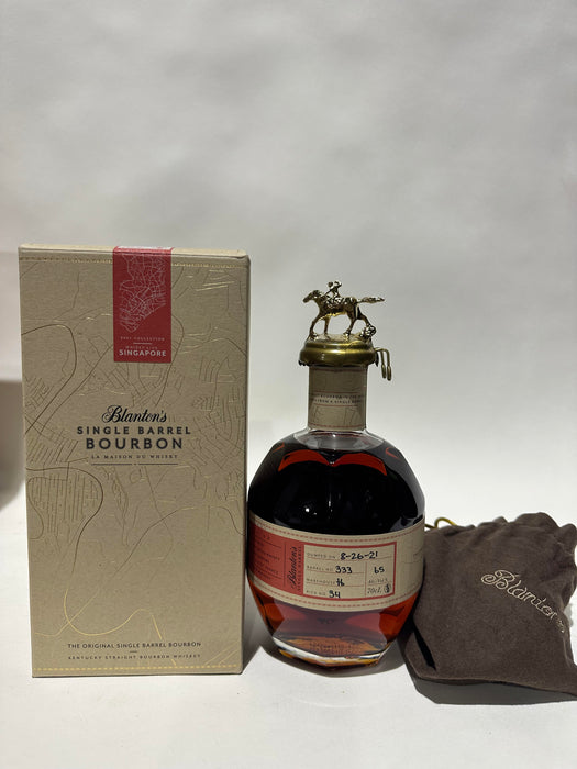 Blanton's La Maison du Whisky Singapore Exclusive Barrel # 333 2021 Kentucky Straight Bourbon