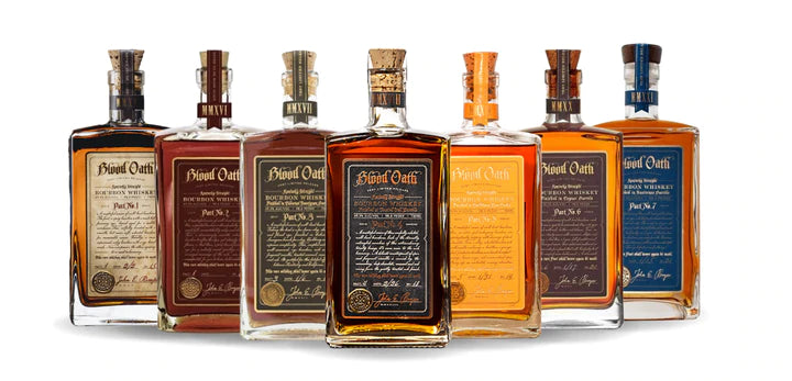 Blood Oath Vertical Set Pack No 1-7 Kentucky Straight Bourbon Whiskey Bundle 750ml 7-Pack