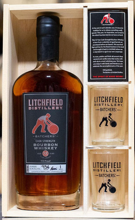 Litchfield Batchers Cask Strength 12 Year Old Bourbon 1st Release Bourbon Whiskey 750ml