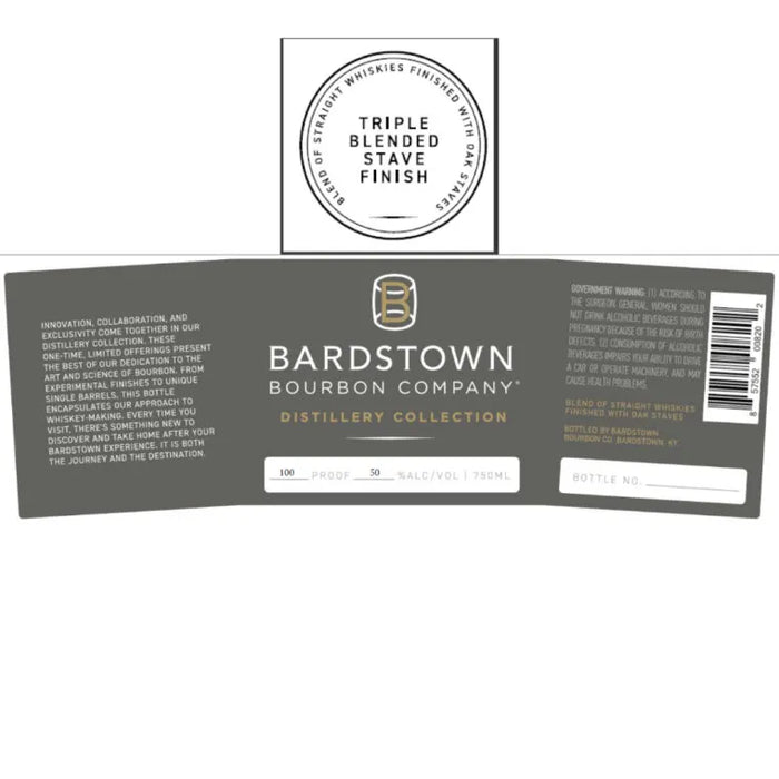 Bardstown Distillery Collection Triple Blended Stave Finish Whiskey