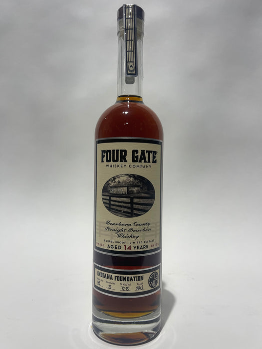Four Gate Indiana Foundation Dearborn County Straight Bourbon Whiskey aged 14 years 144.3 proof