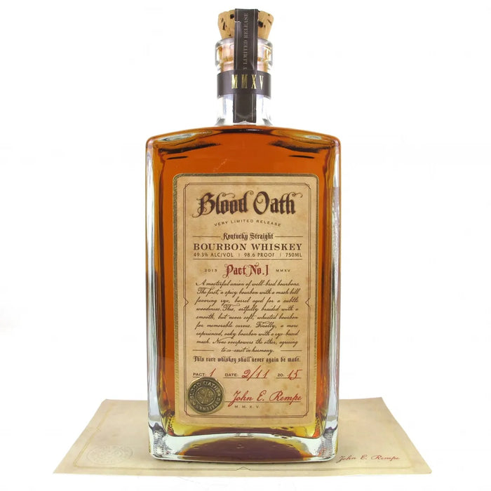 Blood Oath Pact No 1 Kentucky Straight Bourbon Whiskey