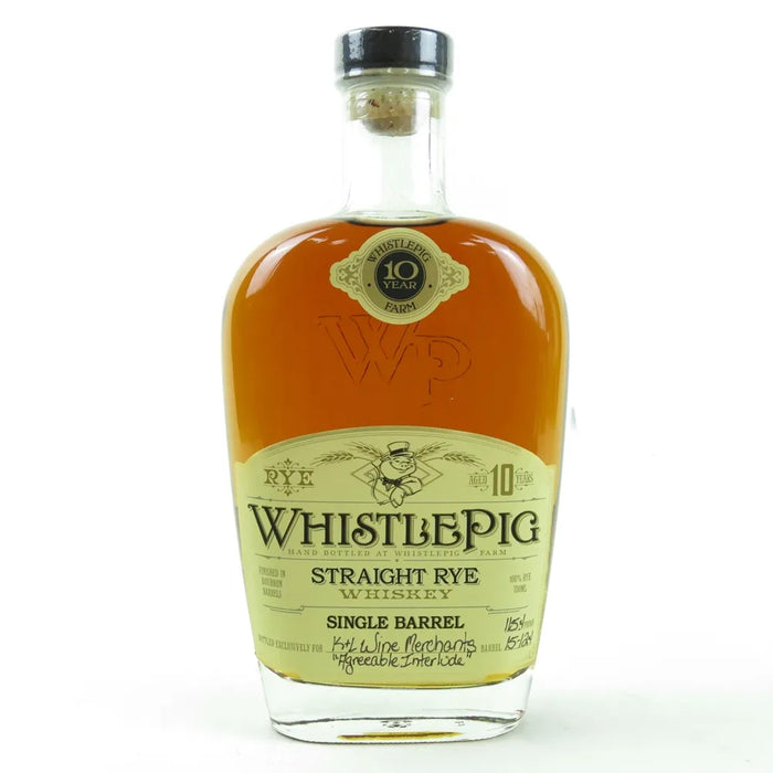 WhistlePig 10 year Straight Rye Whiskey Single Barrel