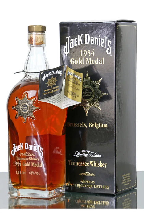 Jack Daniel's Gold Medal Series 1954 Brussels Belgium with Certificate-box-neck tag