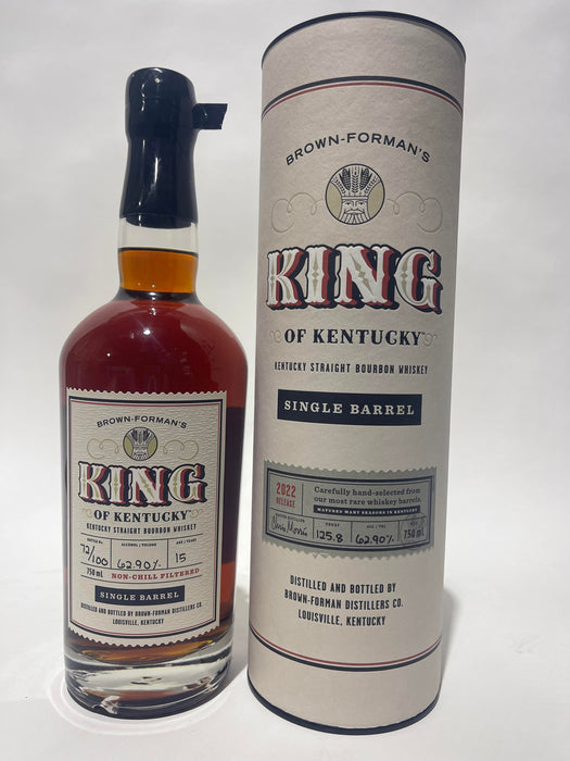 Brown Formans King of Kentucky 15 yr Single Barrel #29 bottle 72 of 100 125.8 proof 2022 release