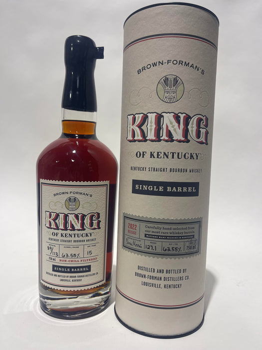 Brown Formans King of Kentucky 15 yr Single Barrel #23 bottle 89 of 113 127.1 proof 2022 release