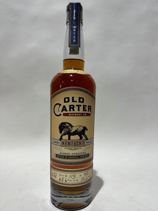 Old Carter Very Small Batch 2-OC Barrel strength Straight Kentucky Whiskey 131.2 proof Btl 113 of 712