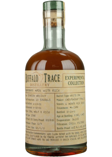 Buffalo Trace Experimental Collection Made With Rice
