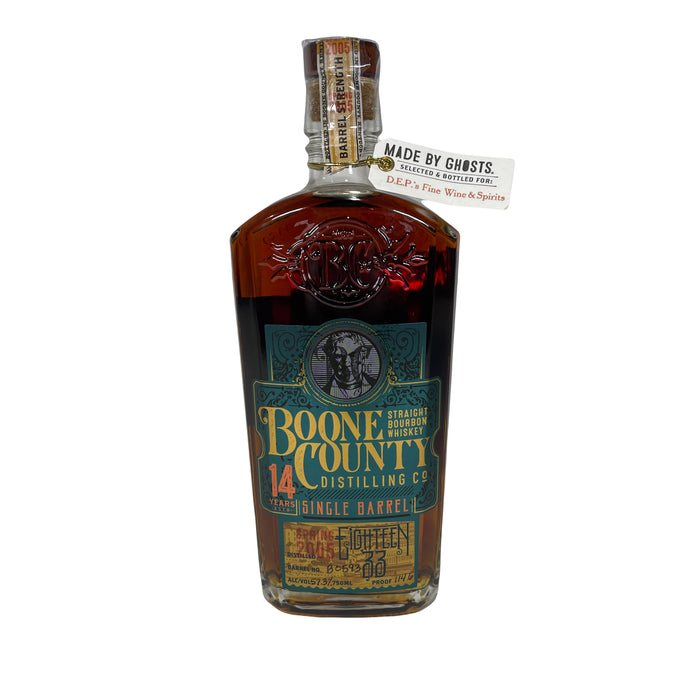 Boone County 14 Year old Single Barrel Barrel strenght Bourbon Made by Ghosts DEP's Store pick 114.6 proof