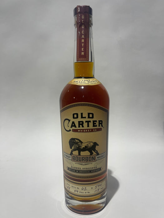Old Carter Very Small Batch 1-KY Barrel strength Straight Bourbon 118 proof Btl 62 of 574