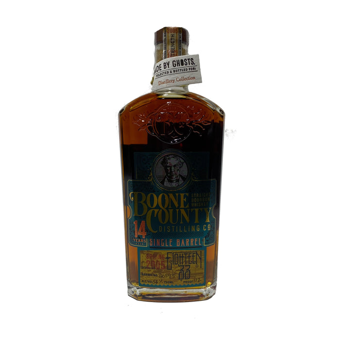 Boone County 14 Year old Single Barrel Barrel strenght Bourbon Made by Ghosts distillery Collection