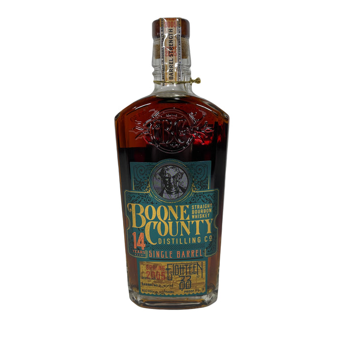 Boone County 14 Year old Single Barrel Barrel strenght Bourbon Made by Ghosts Nasa Liquors store pick 116.3 proof