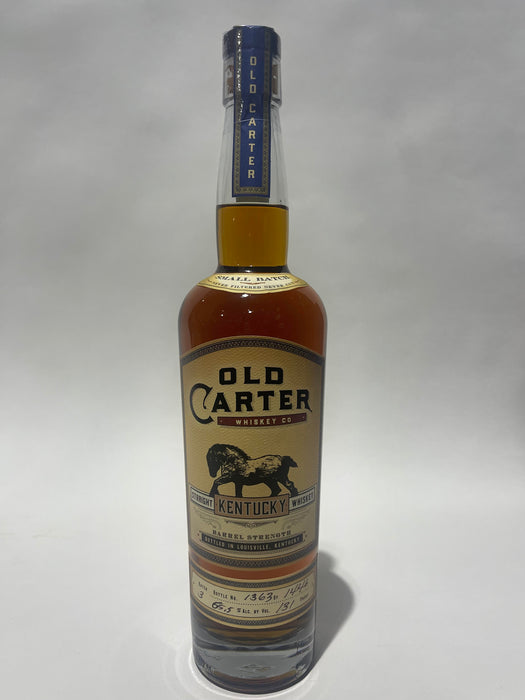 Old Carter Straight Kentucky Whiskey Batch 3 131 proof btl 1363 of 1446